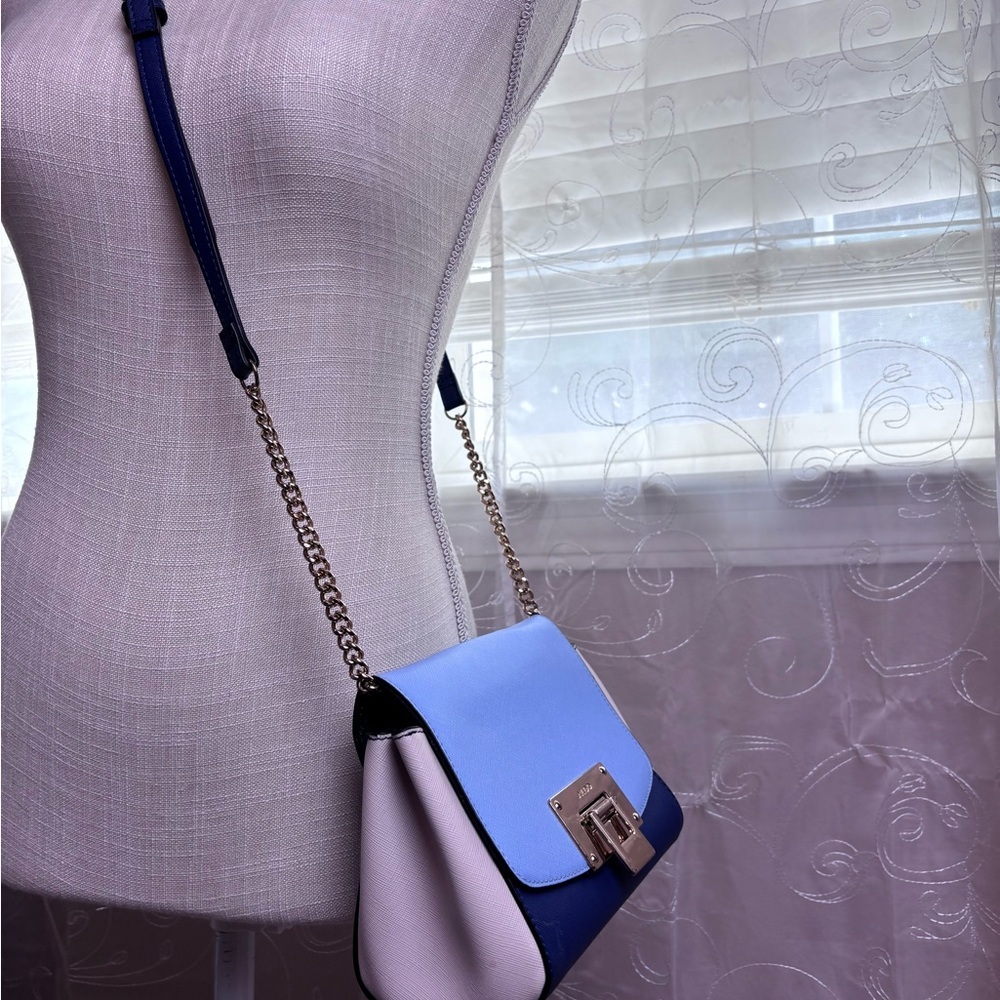 Aldo Rotella Crossbody Bag, Navy, Blue, Cream, with Gold Tone Hardware - Picture 3 of 14